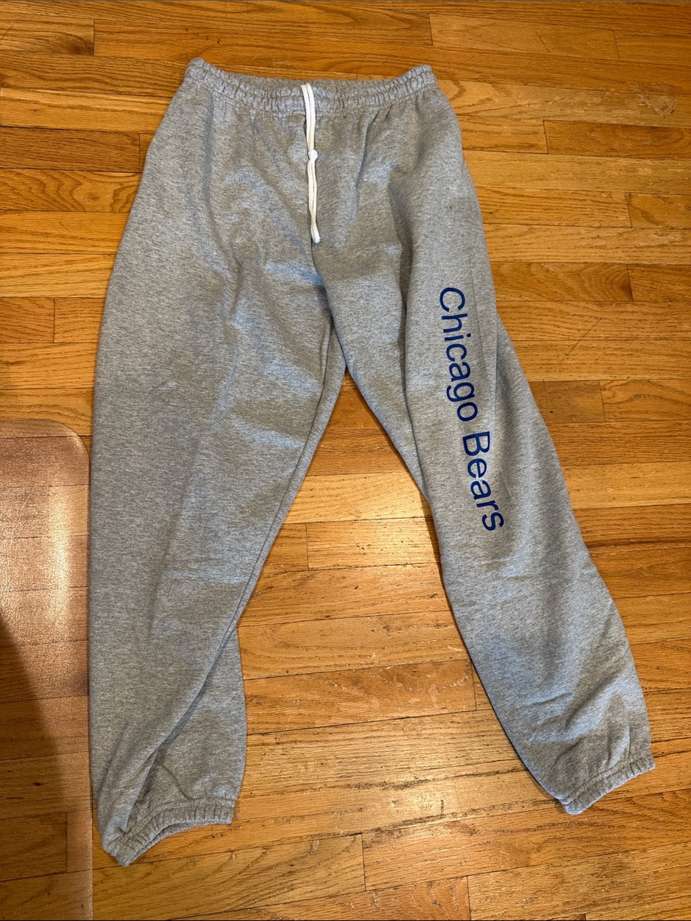 Gildan Gray Sweat Joggers with Navy Chicago Bears Script